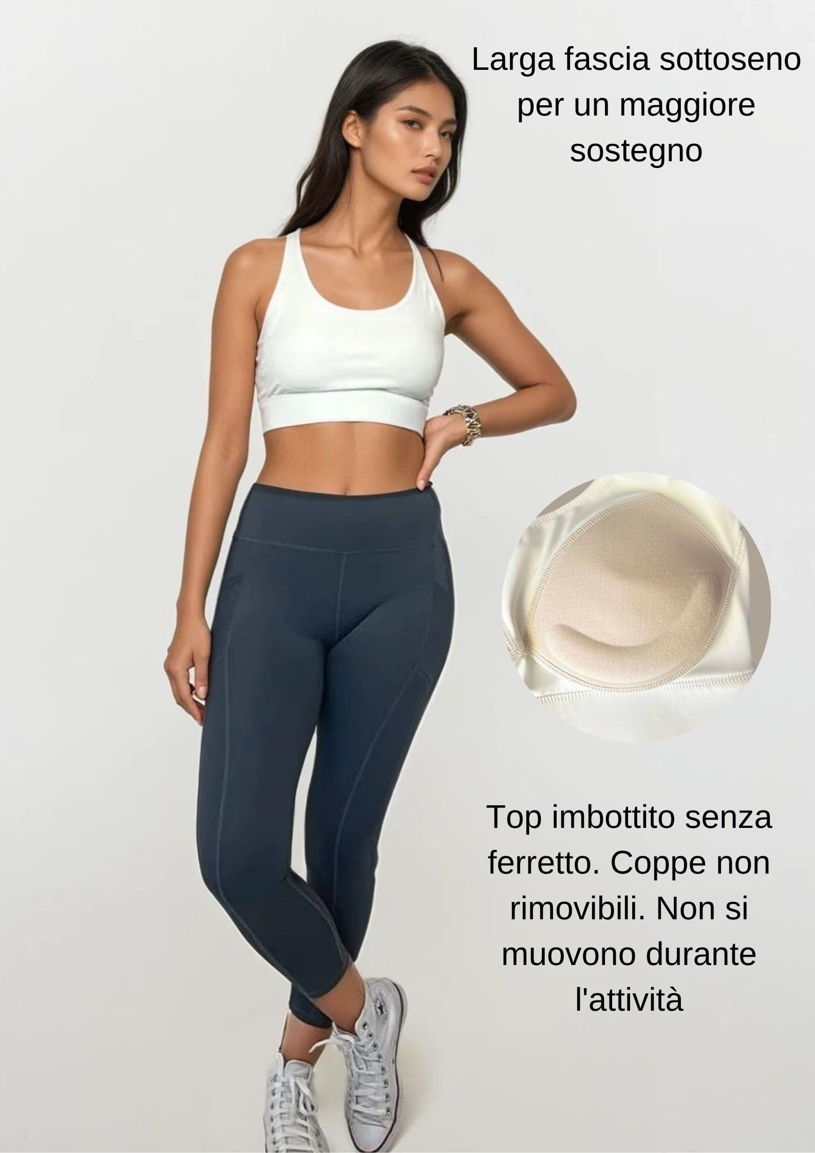 Ensemble Sport Femme Fitness - Tenue de Sport Brassiere sans Armature et Leggins Anti Cellulite Push Up, Sportswear Combinaison Pilates Running Yoga Zumba