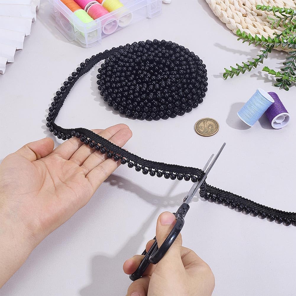PandaHall 7 Yard 3,6 Inch Jacquard Lint, Single Face Geborduurde Kant Trim Geweven Lint Stof Trim Fringe voor Naaien Crafting Home Decor Bruiloft, Gift Wrapping, Bag Straps Versiering