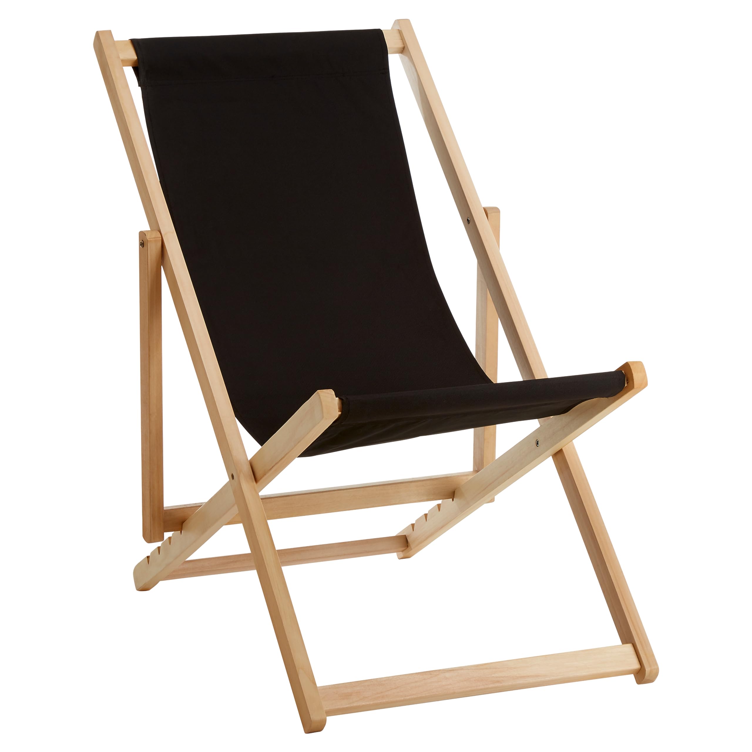 Premier Housewares Beauport - Silla plegable de madera para playa, exteriores, camping