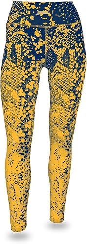 Miniatura 12 de Zubaz Women’s NFL Team Leggings – Officially Licensed, Bold Team Colors, Soft Stretch Fit for Game Day & Everyday Wear Mediano,Negro/Plata