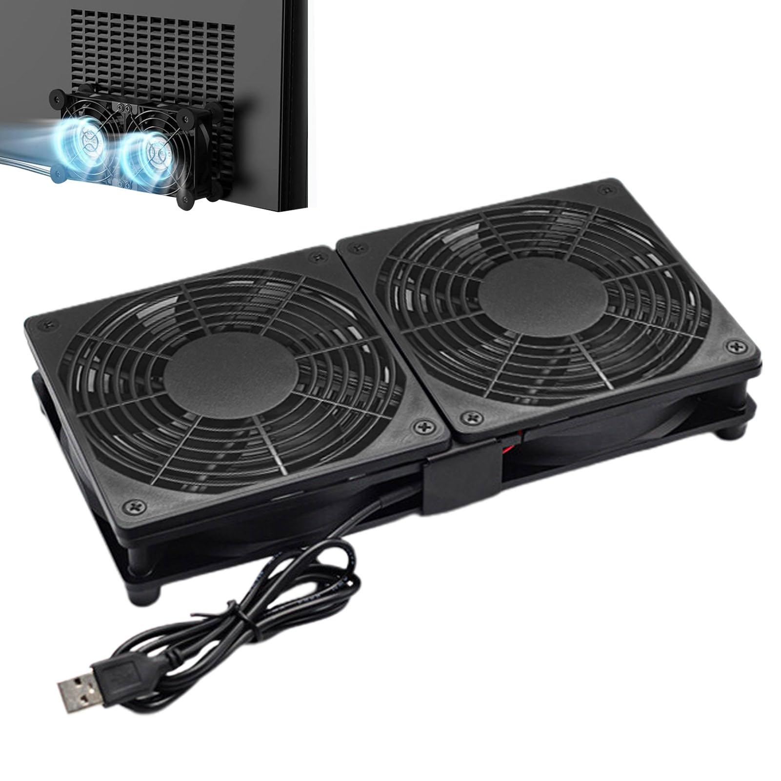 Ventiladores De Computadora - Ventilador De Refrigeración USB Silencioso | Enfriador De PC De 12 Cm Y 120 Mm, Computadora Portátil, Enrutador, Consola De Juegos, Enfriamiento De Escritorio De Bricolaj