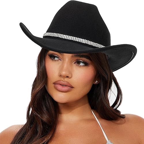 Miniatura 3 de Sombrero vintage de vaquero occidental para hombre, sombrero de vaquera de fieltro Fedora Gus, sombrero para mujer, ML