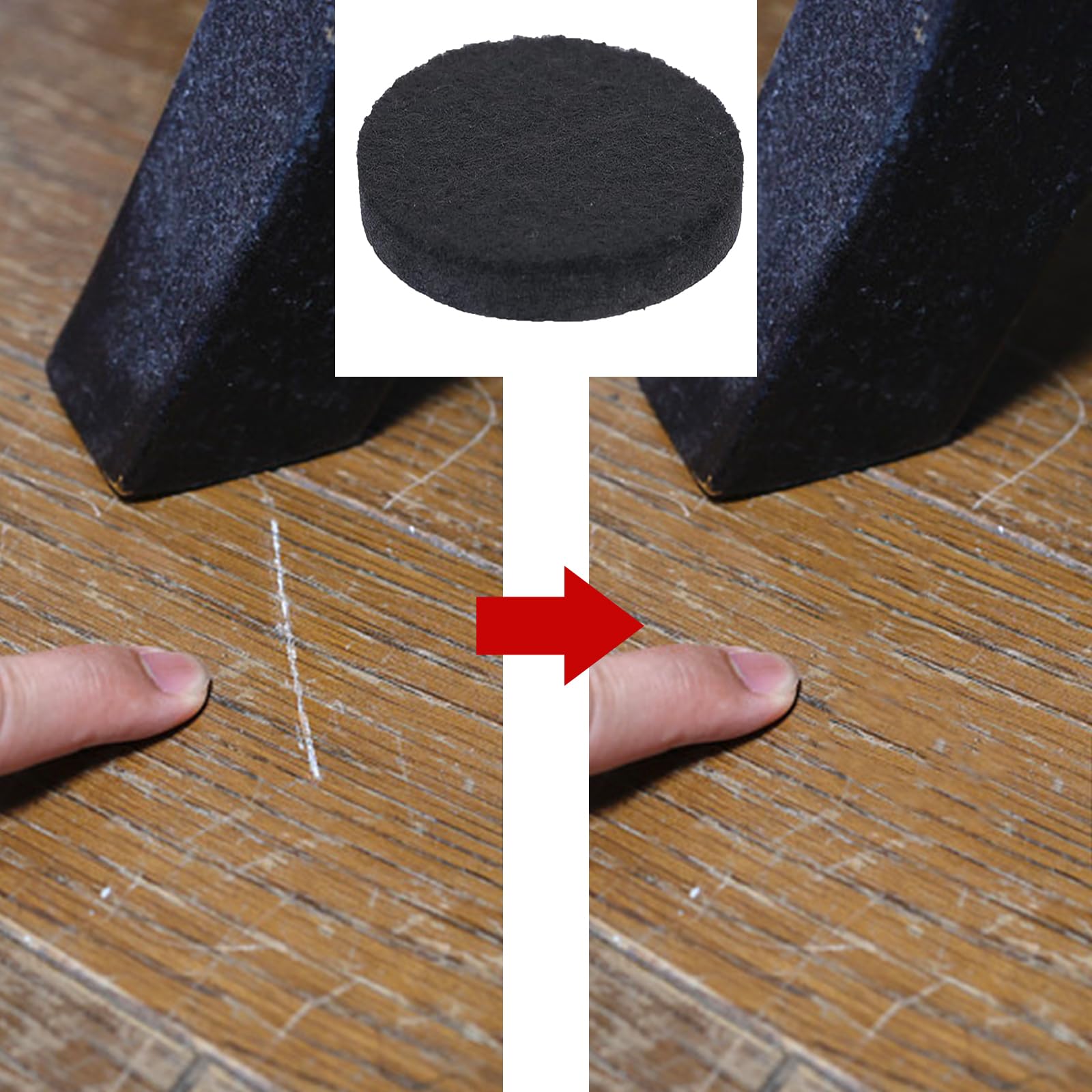 50 Feltrini Rotondi Autoadesivi Per Mobili - Nero 15mm, Proteggi Pavimenti E Riduci Rumori - Foto 6