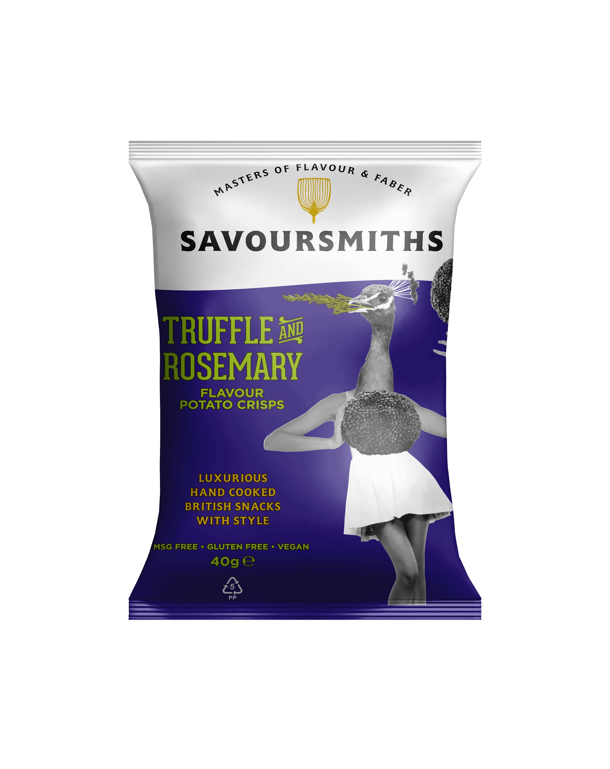 Savoursmiths Truffle and Rosemary Potato Crisps, 40 g