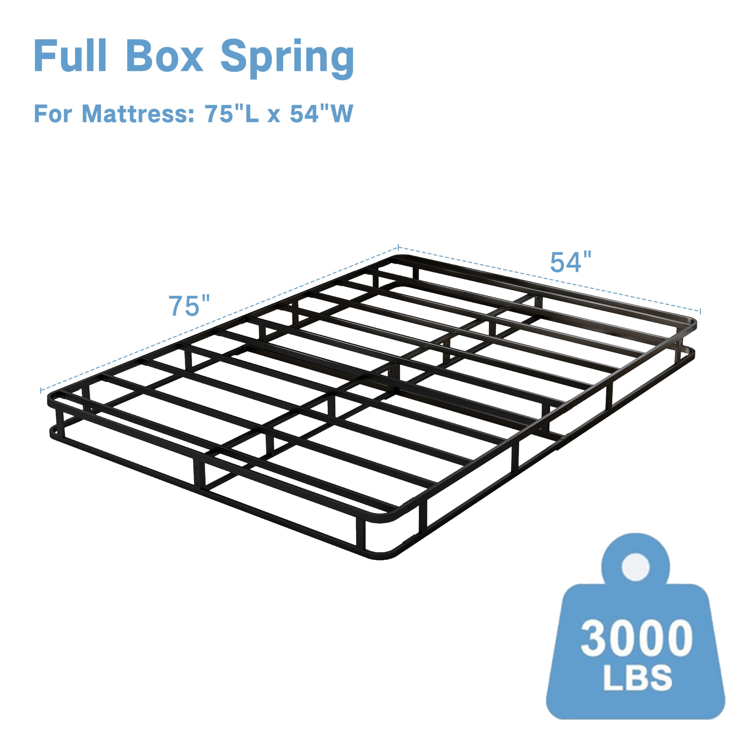 Full Size Box Springs,5 Inch Box Spring for Full Size Bed,Heavy Duty ...