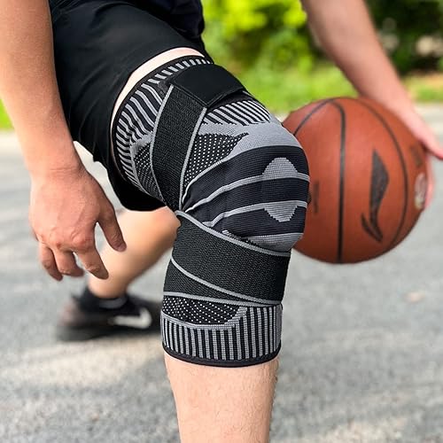 Miniatura 7 de Sireck Rodillera, rodillera profesional de compresión de rodilla con almohadilla de gel para rótula y estabilizadores laterales, compresión de