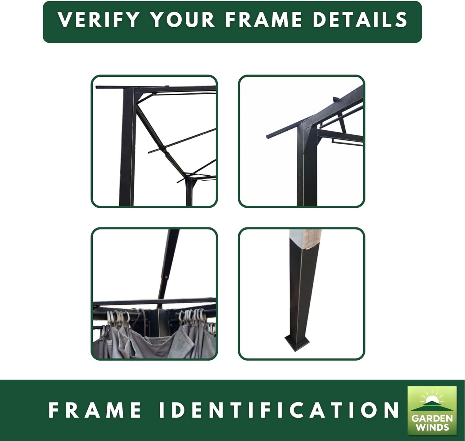 Garden Winds Reinforced Replacement Canopy Top Cover Compatible with The L-GZ215PST-4 Monterey 10’ x 12’ Gazebo – Classic Brown, RipLock 350