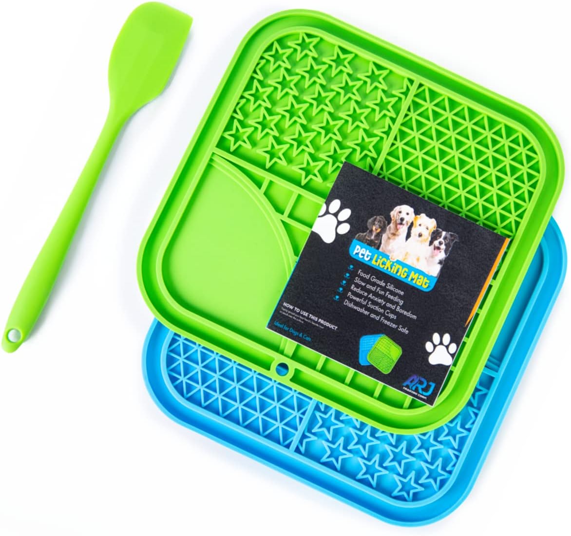 Lick Mat for Dogs and Cats, Pack of 2 Slow Feeding Lick