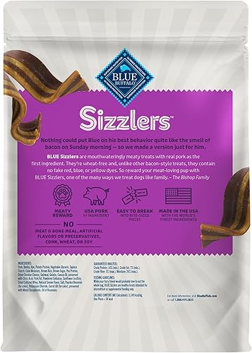 Miniatura 2 de Blue Buffalo Sizzlers - Golosinas naturales para perros suaves y húmedas bolsa original de cerdo de 6 onzas