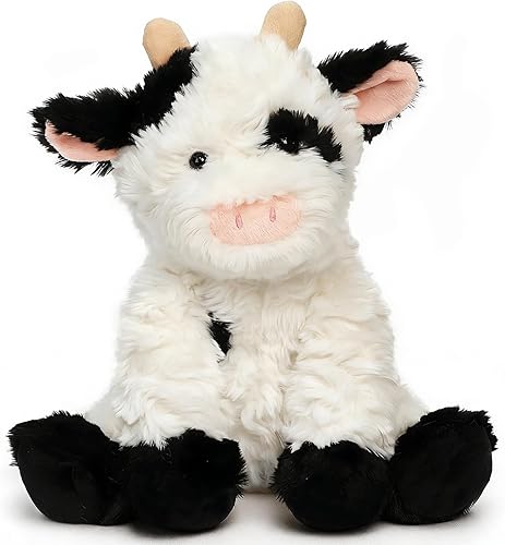 Miniatura 24 de Hopearl Adorable Juguete de Vaca de Peluche Flácido Ganado Lechero Suave Animal de Peluche Lindos Regalos de Cumpleaños para Niños Niñas Niños
