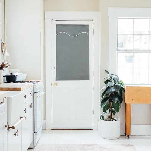 Miniatura 2 de Jilron Cortina de puerta francesa 100% opaca para puerta de cristal, puerta delantera, puerta corredera, puerta de patio, puerta de cocina, puerta