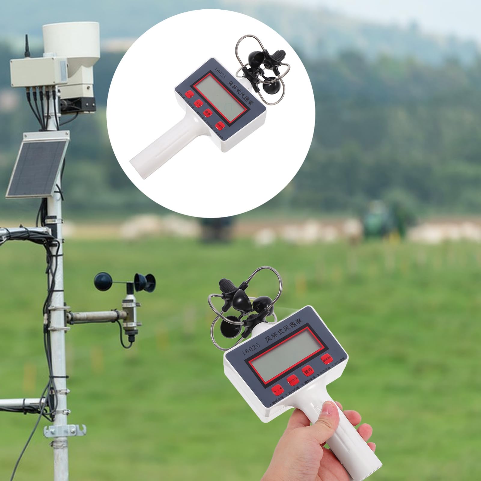 Digitales Anemometer Handgerät mit Lcd Display aus Kunststoff