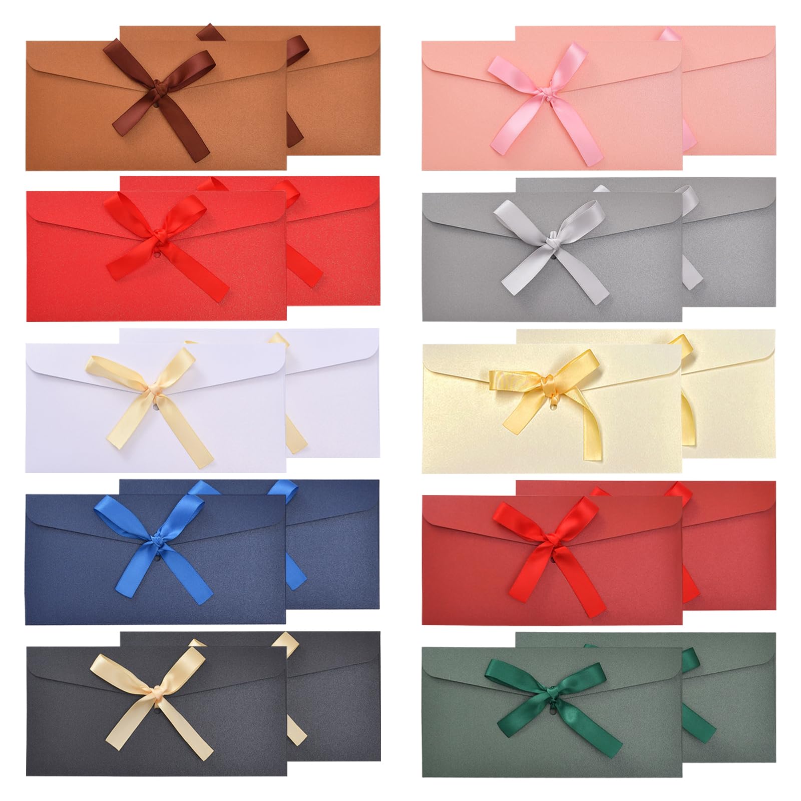 24 stuks gekleurde enveloppen met band, 12 kleuren, retro en vintage stijl, ideaal voor Kerstmis 24 stuks gekleurde enveloppen met band, 12 kleuren, retro en vintage stijl, ideaal voor Kerstmis
