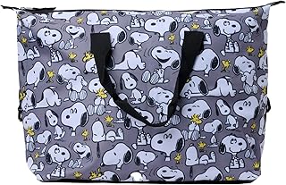 Peanuts Tote Duffel Bag Snoopy Woodstock All Over Print Weekender Travel
