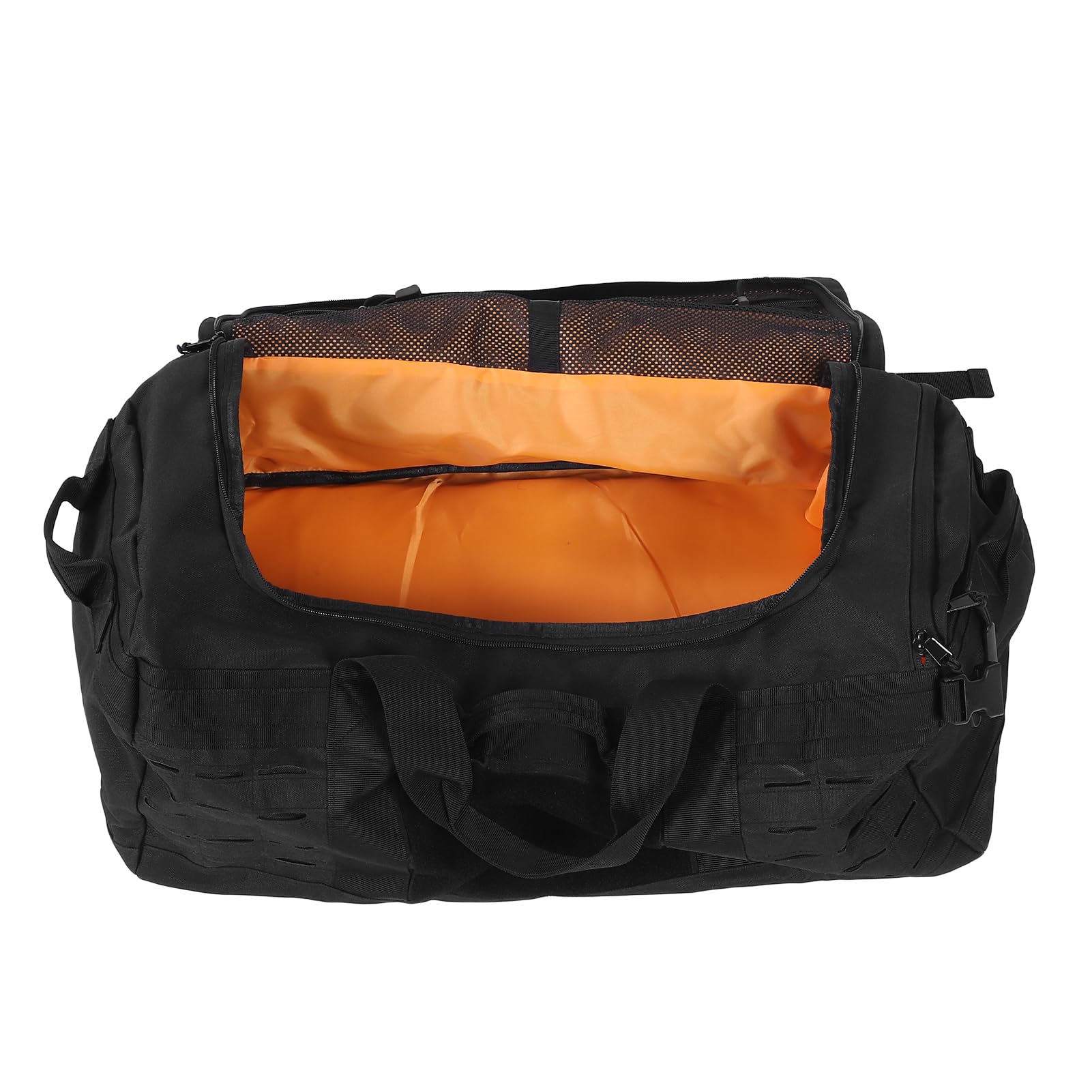 Mochila de Viaje de 50 litros, Bolso de Hombro para Gimnasio con Correas Ajustables, Nailon 900D, Ligero, para Acampar, Senderismo, Deportes, para Fitness, Viajes, Vacaciones, (Negra)