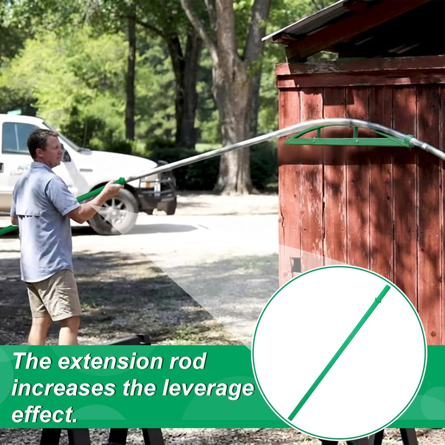 12ft Wide Greenhouse Arch Hoop Pole Bender Tool for High Tunnel Hoop Greenhouse Builds Bends 1-3/8'' Top Rail Fence Tube with Extension Pole for DIY Garden Structure