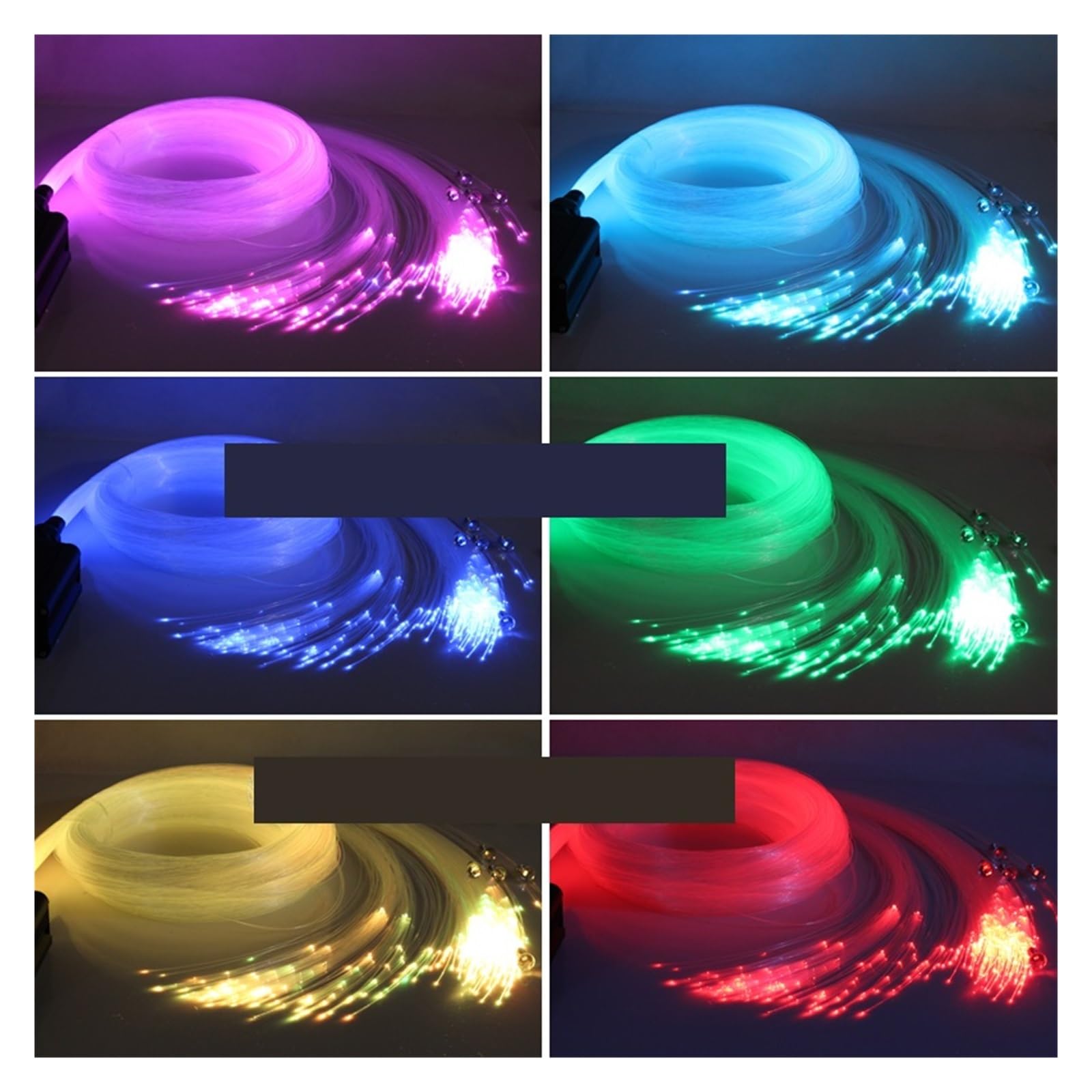 Bluetooth-Glasfaser-Sternlicht, 16 W RGBW-Smartphone-APP-Steuerung, Lichtleiter-Schieß-Meteor-Effekt-Kinderzimmerleuchten(4m Mixed 335pcs)