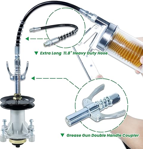 Miniatura 6 de Paquete de 3 conjuntos de husillo 587819701 con polea 532153532 532196106 532196104 532177968 Reemplazo de polea tensora 187292 192872 192870 187281