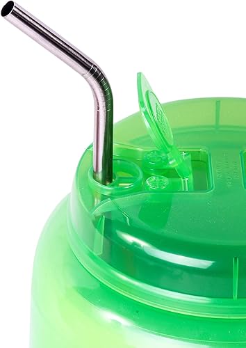 Miniatura 3 de 2 pajitas de acero inoxidable de 14 pulgadas de 100 onzas enormes súper largas para beber compatibles con taza de viaje aislada Whirley tazas de