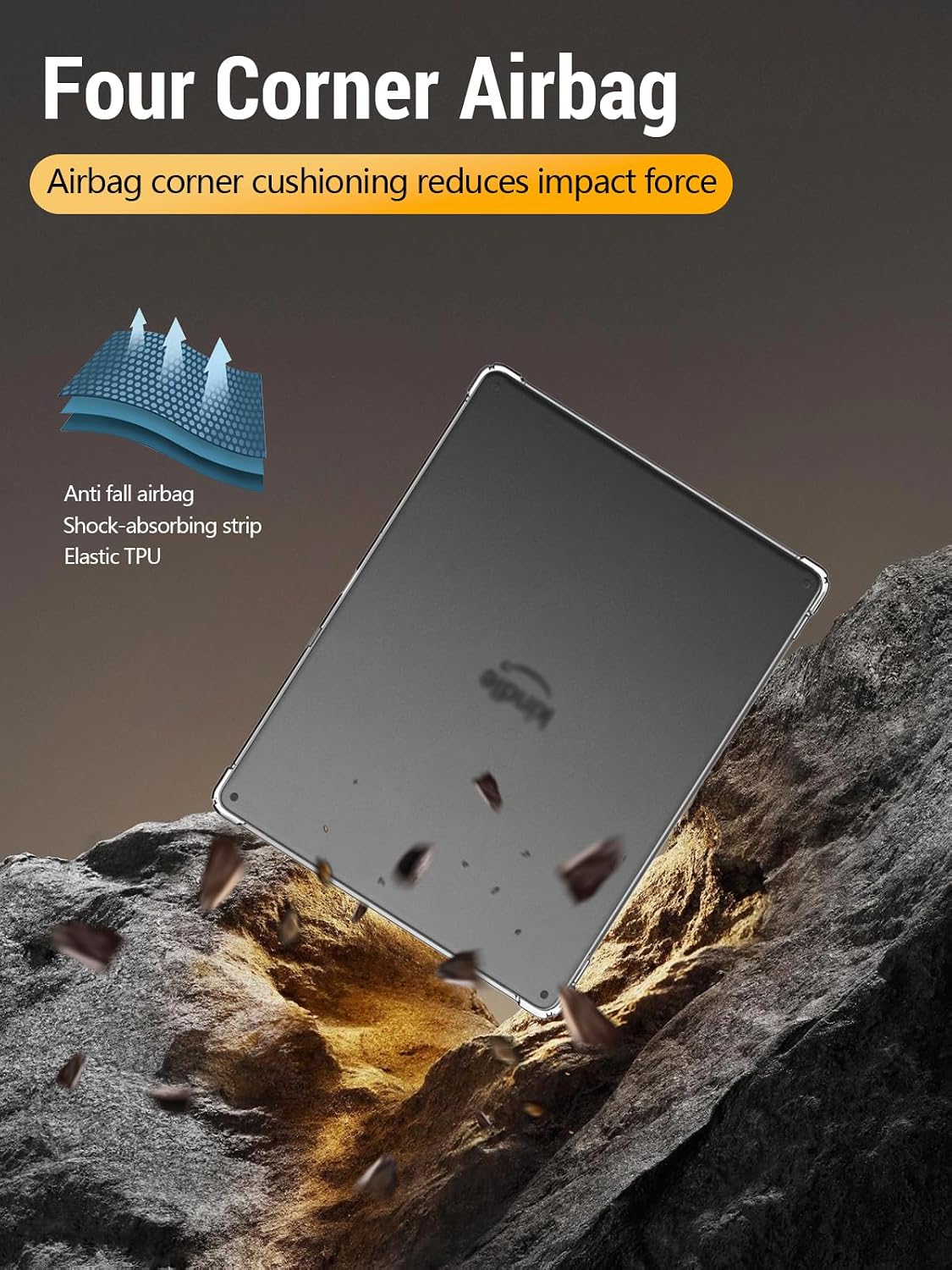 Clear Case for Kindl_e Scribe 3 (3rd Gen, 2025) 11 Inch, FJIASTB Flexible TPU Shockproof Protective Cover with Airbag, Lightweight (Transparent)