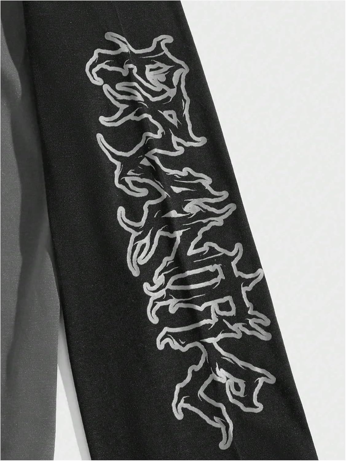 SweatyRocks Men's Crewneck Long Sleeve Letter Graphic T Shirts Y2k Colorblock Loose Tee Tops - Image 4