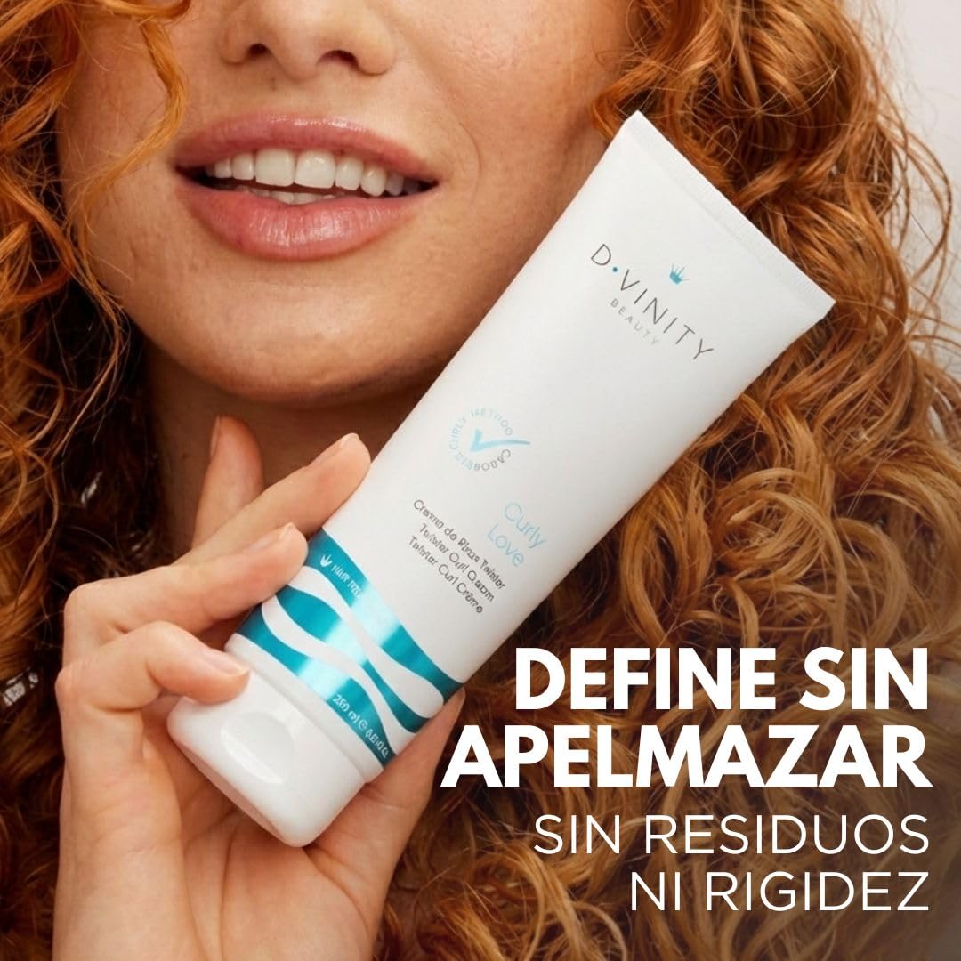 Rutina Curly Love 3 Pasos D·VINITY – Champú Low-Poo, Mascarilla y Crema Definidora | Método Curly | Hidratación, Definición y Control del Frizz