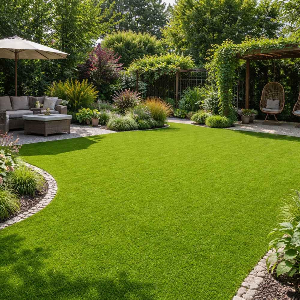 OLIVO.shop Erba Sintetica per Esterno, Rotolo Erba Finta Artificiale per Giardino, Terrazza, Balconi, Prato Sintetico Spessore 40 mm, LUXURY SOFT GRASS GREEN (2x1 mt)
