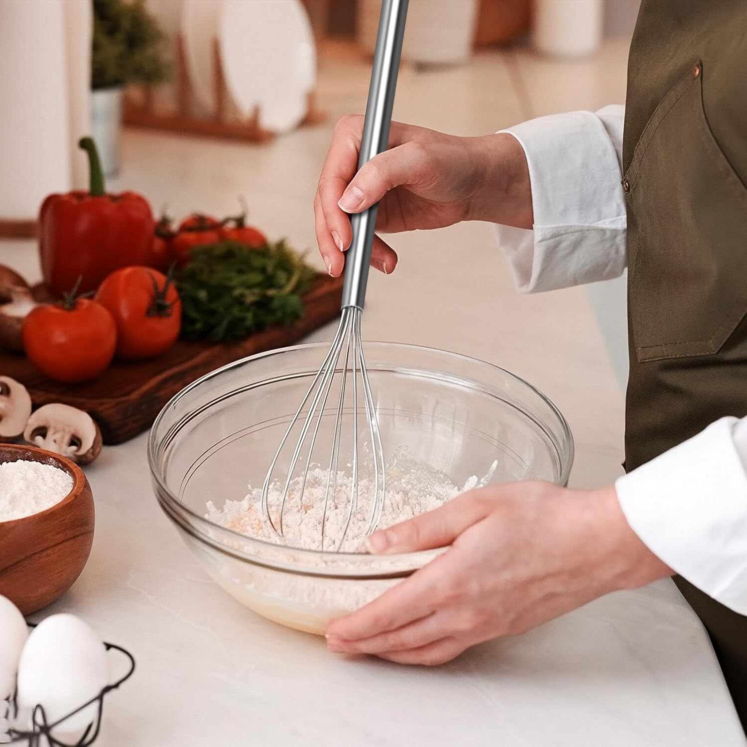 2 PCS Mini Whisk, Small Whisks for Cooking, Stainless Steel Mini Whisk Set - Essential Tiny Wire Whisk for Whisking, Beating, Blending Eggs & Sauces - Image 7