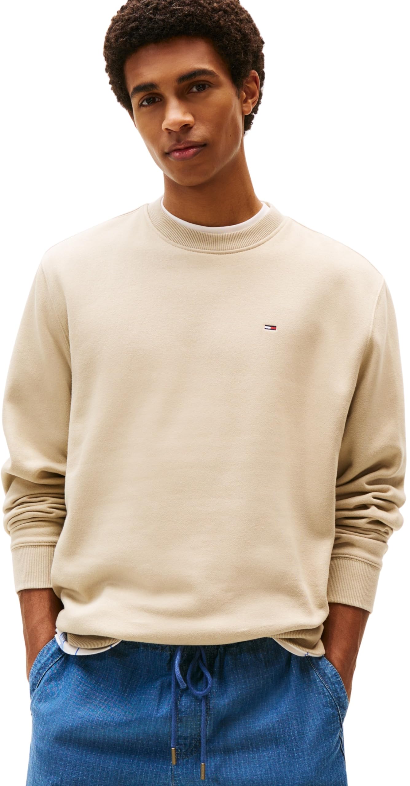 Tommy Jeans Sudadera Hombre Regular Fit Flag Fleece con Cuello Redondo — view 11