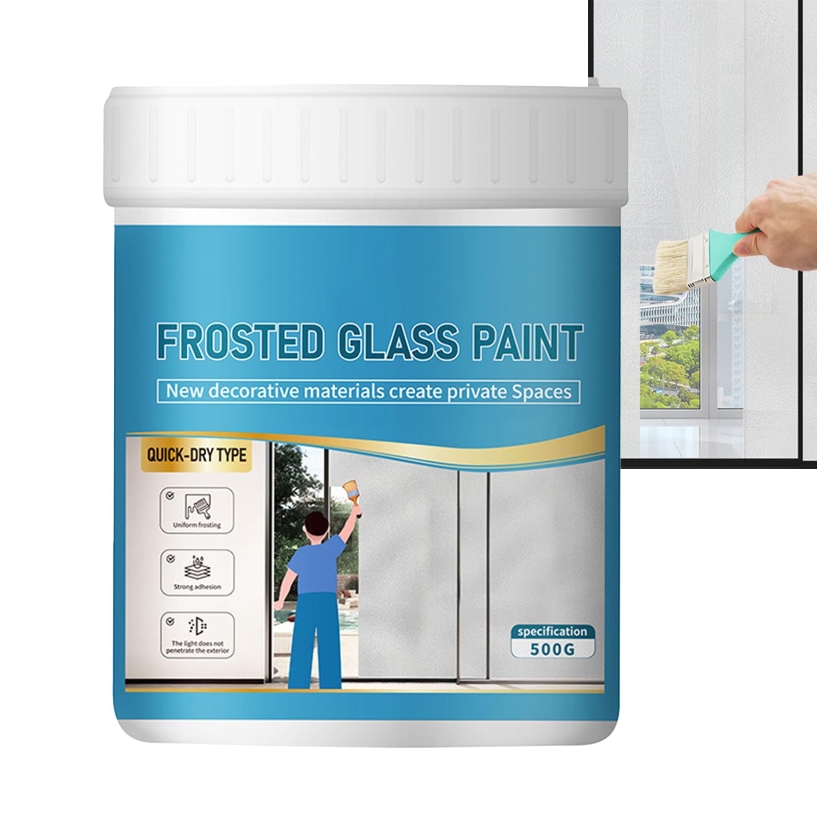 Peinture givrée pour fenêtre de salle de bain et cuisine : préservez votre intimité