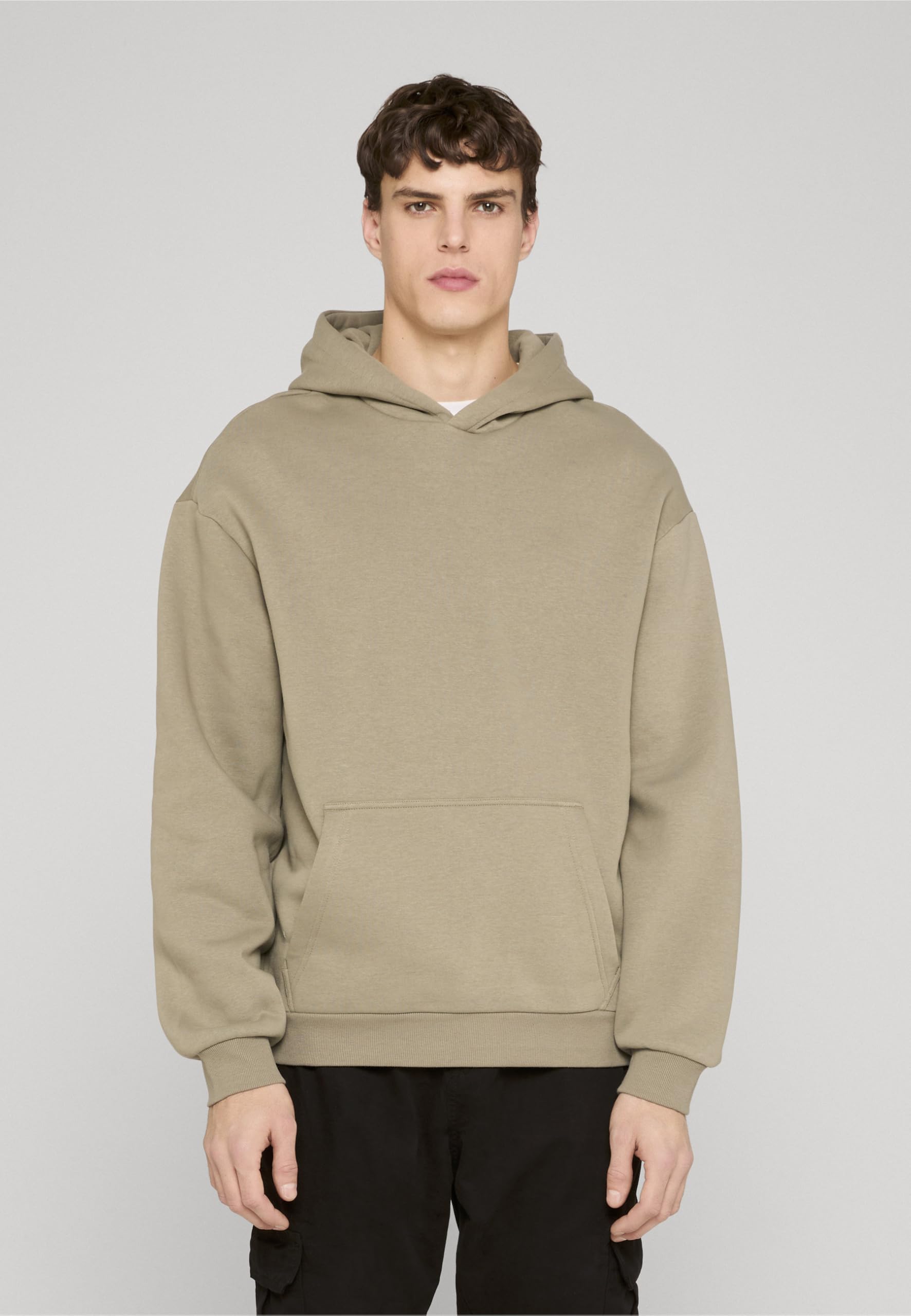 Urban Classics Męska bluza z kapturem Fluffy Hoody, luźna bluza z kapturem dla mężczyzn, oversize fit, rozmiary S-5XL, Paleolive, 4XL