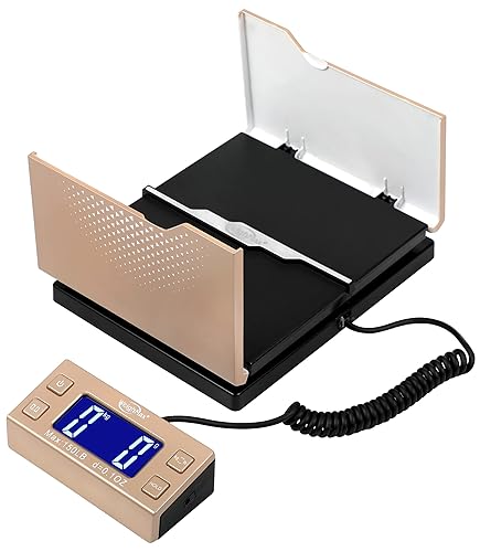 Miniatura 5 de Weighmax W-8809 150 libras x 01 onzas - Báscula digital de envío y postal con pantalla extendida dorado batería y adaptador de CA incluidos