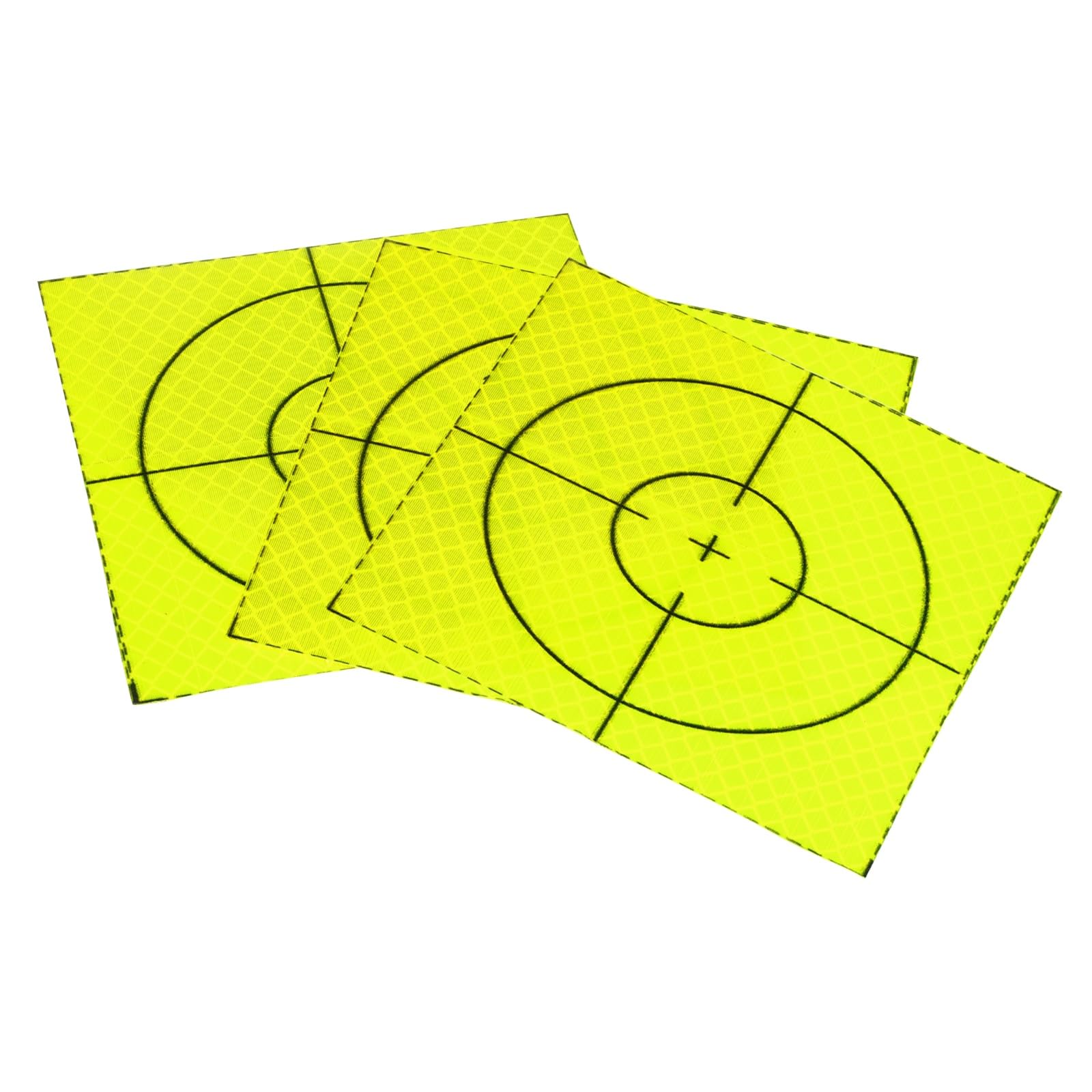 sourcing map 3pcs Survey Reflector Sheets 100mm x 100mm Self-Adhesive Surveying Target Mark Sticker Total Station Reflective Sheet Tape for Ship Inspection Tunnel Measure, Green