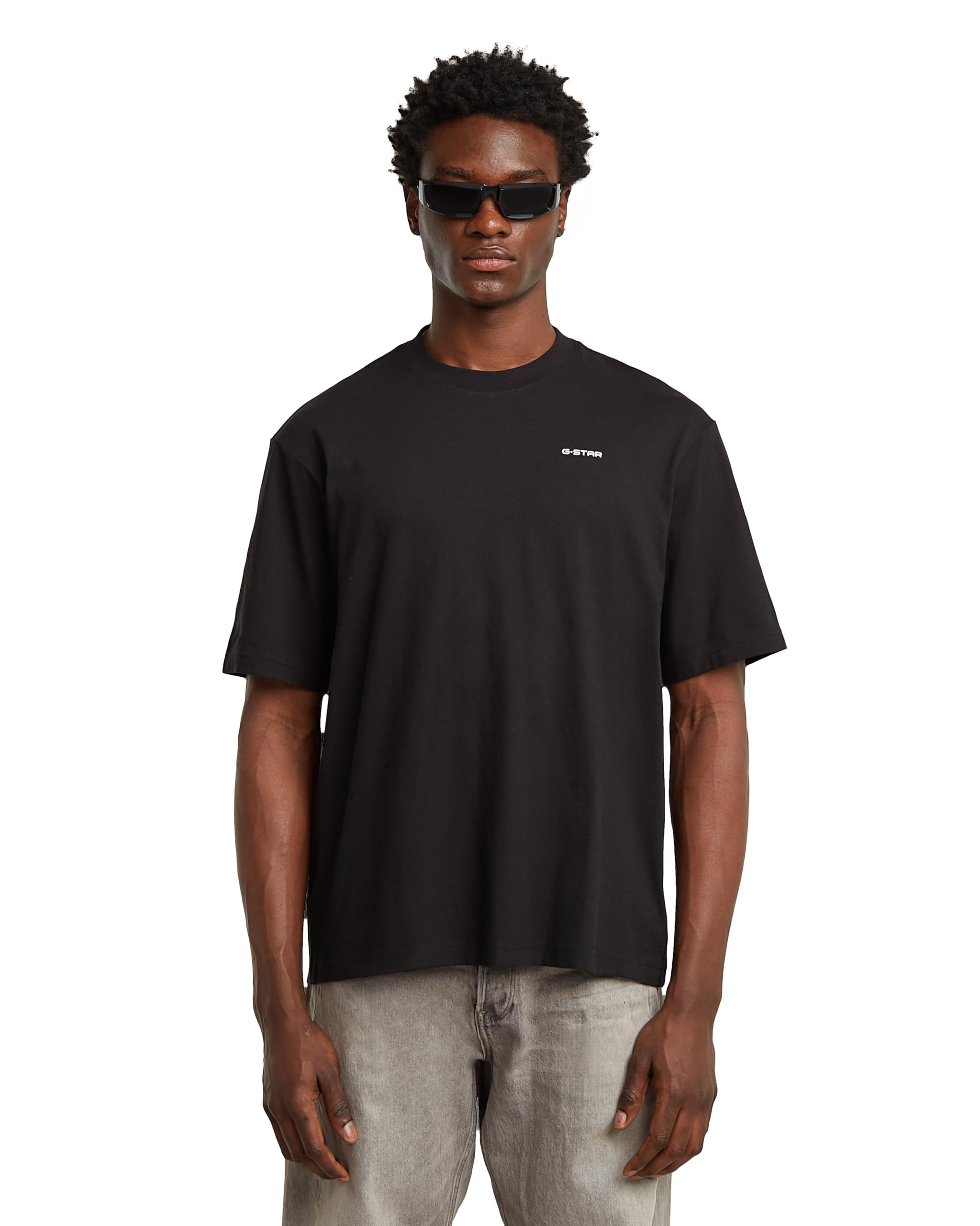 G-Star Men's Black Boxy Base T-Shirt, (Dk D26817-D593-6484), M