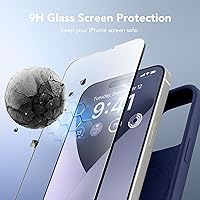 Vista 248 de GONEZ Funda de silicona para iPhone 15 Pro Max, compatible con Magsafe, protector de cámara + protector de pantalla, forro de microfibra suave Negro