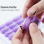 Monthly Pill Organizer, Large Travel Pill Box 31 Day, Daily Pill Case, Pill Holder Container for Vitamin, Medicine, Supplement, Fish Oil, Purple