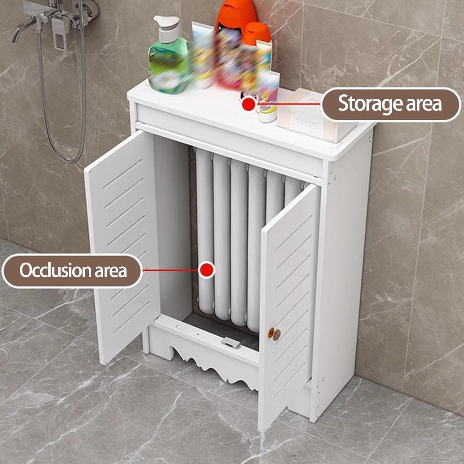 Radiator Cover,Heating Cabinet Shelf Protective Accessories Decorative Heater Cover, Floor-Standing Radiator Covers for Home Bedroom, Bathroom,Living Room(20x24x8in/50x60x20cm)