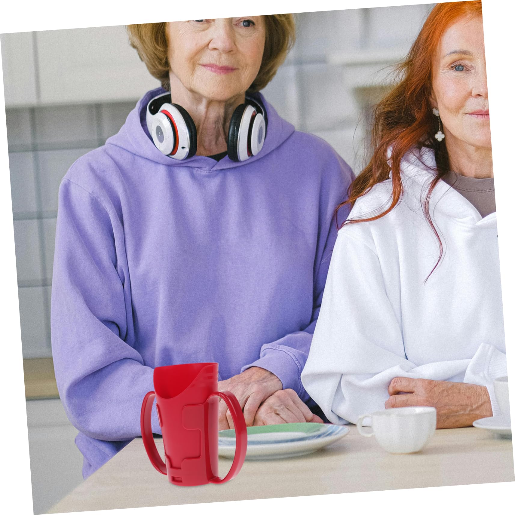 KOMBIUDA 2piezas Taza De Alimentación Antiderrame Para Pacientes Encamados y Ancianos Diseño Ergonómico Para Disfagia y Uso Maternidad