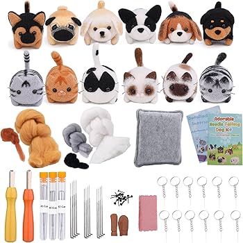羊毛フェルト ②オーダー受付中です^ ^　ハンドメイド Amazon.co.jp: 12ピース 羊毛フェルト キット フェルトツールセット