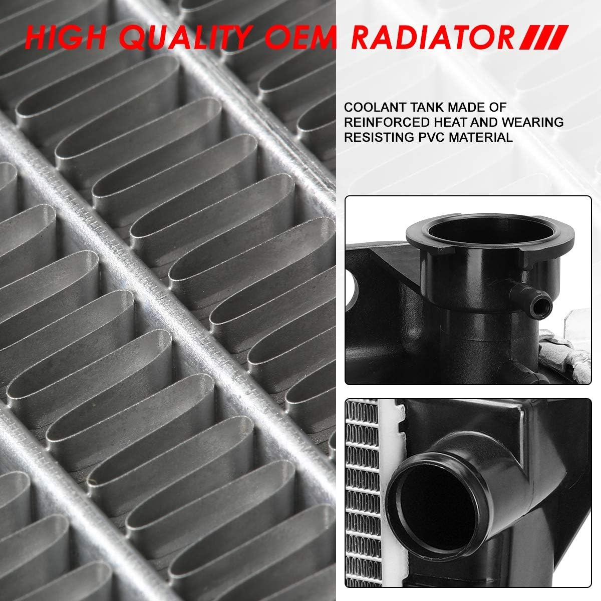 Auto Dynasty Radiator Compatible with 1985-1997 Ford Bronco F-Series Super Duty 5.0L 5.8L 7.5L AT/MT, DPI 1451 Factory Style 2-Row Cooling Radiator, Aluminum Core