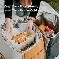 Vista 8 de Bolsa de comestibles reutilizable aislada a prueba de fugas, bolsa térmica grande aislada Bolsas de compras aisladas para comestibles Bolsa