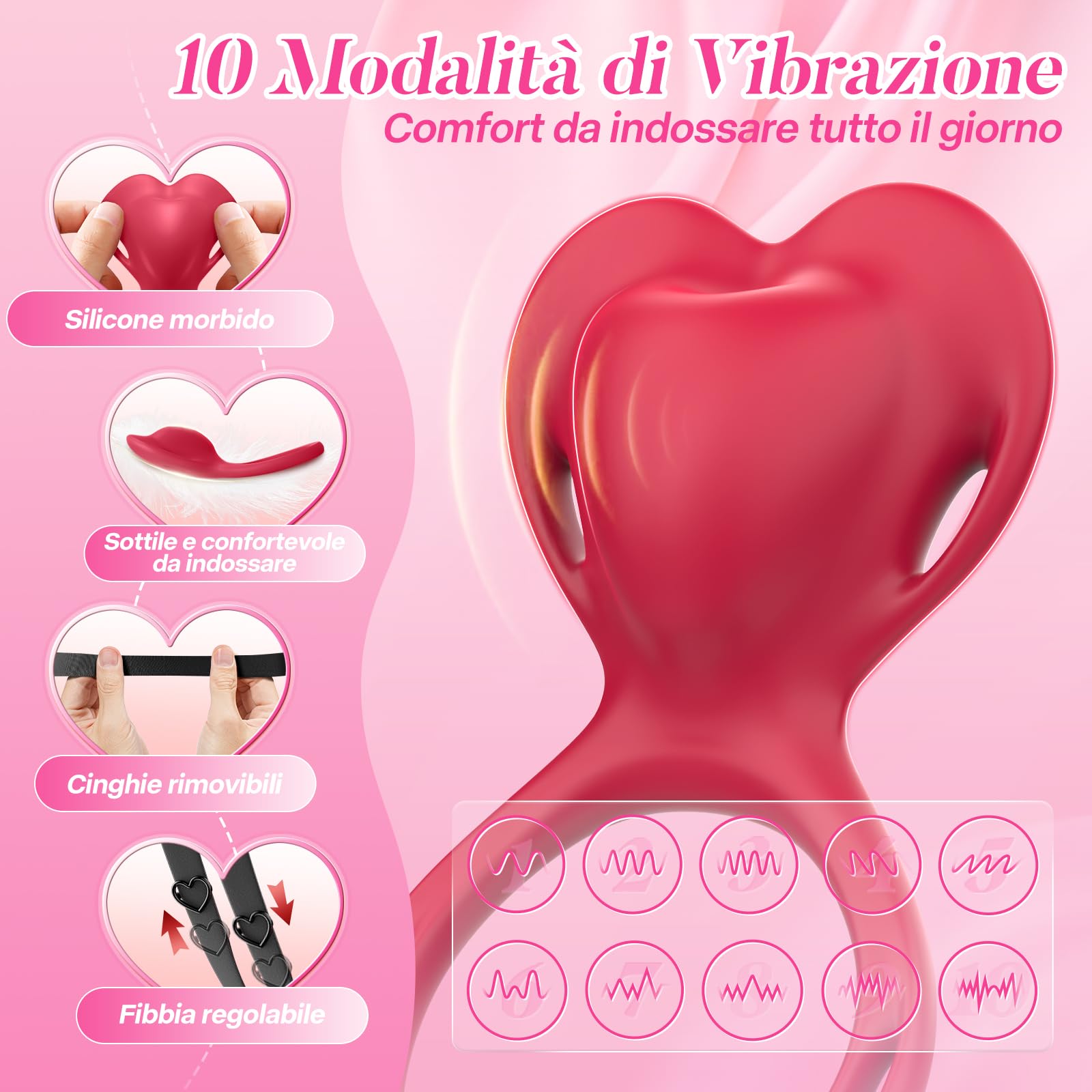 Vibratoreper Donna Professionale Wireless XL con APP Sex Toys, AI-Sync Telecomando 10 Modalità Vibrazione Ovetto Vibrante Sexytoysys Coppia Sex Toy, Vibratore per Donna Punto g Squirting, 6 Anelli