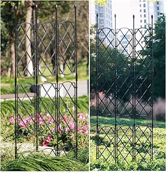 Amazon | アイアン フェンス バラ トレリス ガーデンフェンス 柵