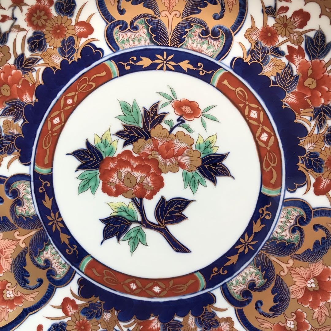 有田 弥左衛門 額皿 飾 皿 置物大皿 壁掛可 古伊万里金彩工芸品 【公式