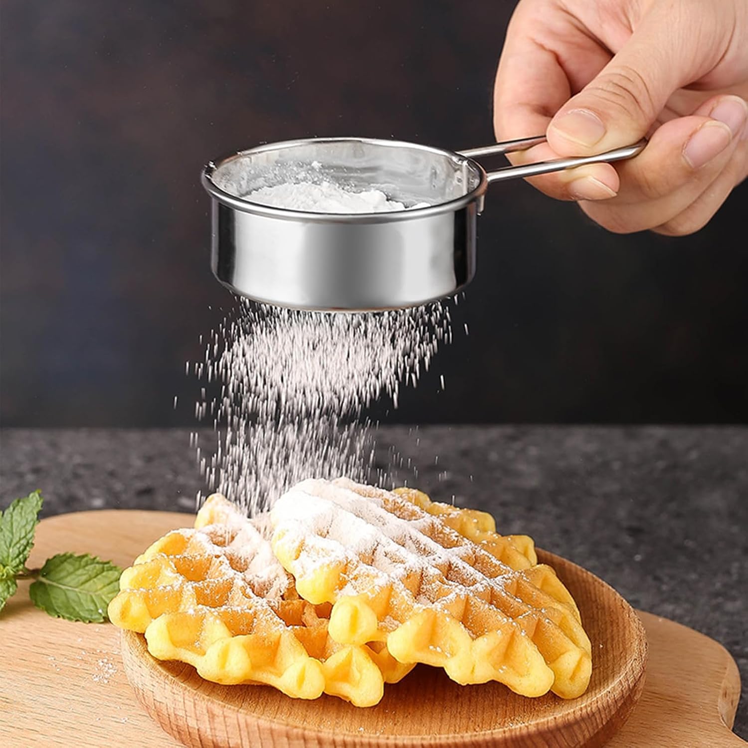 Sifter for Baking Powdered Sugar,Duster Flour Sifter for Baking