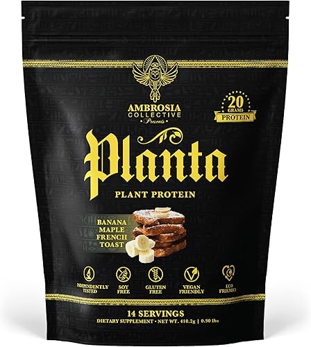 Ambrosia Planta - Proteína orgánica de primera calidad a base de plantas  Apto para veganos y cetogénicos  Sabores gourmet sin hinchazón ni malestar