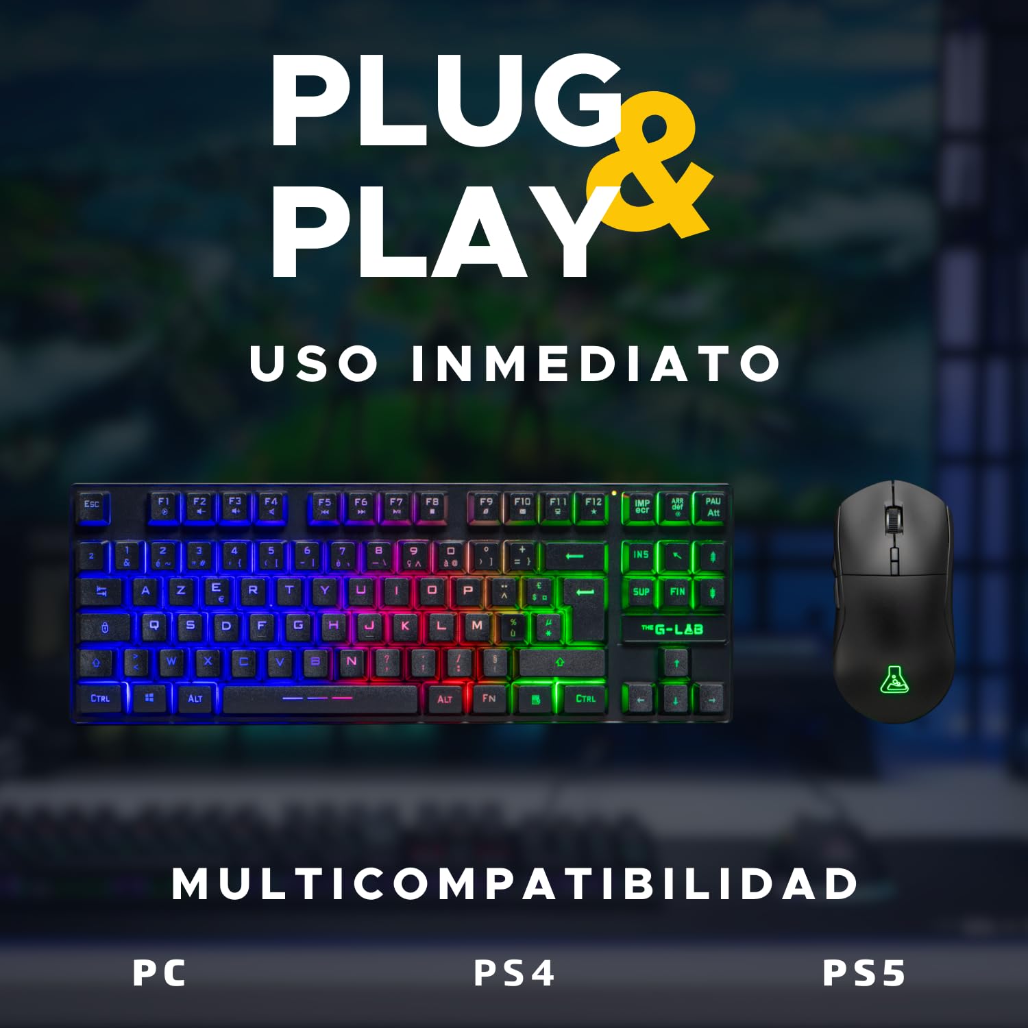 The G-Lab Combo Oxygen EX - Pack Teclado TKL y Ratón Inalámbrico
