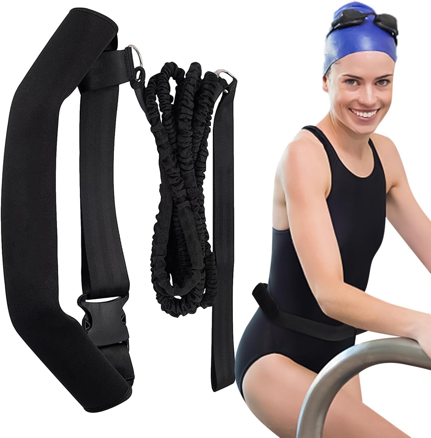 Swim Bungee Cords, Swim Belt Float, Swimming Training Elastic Belt