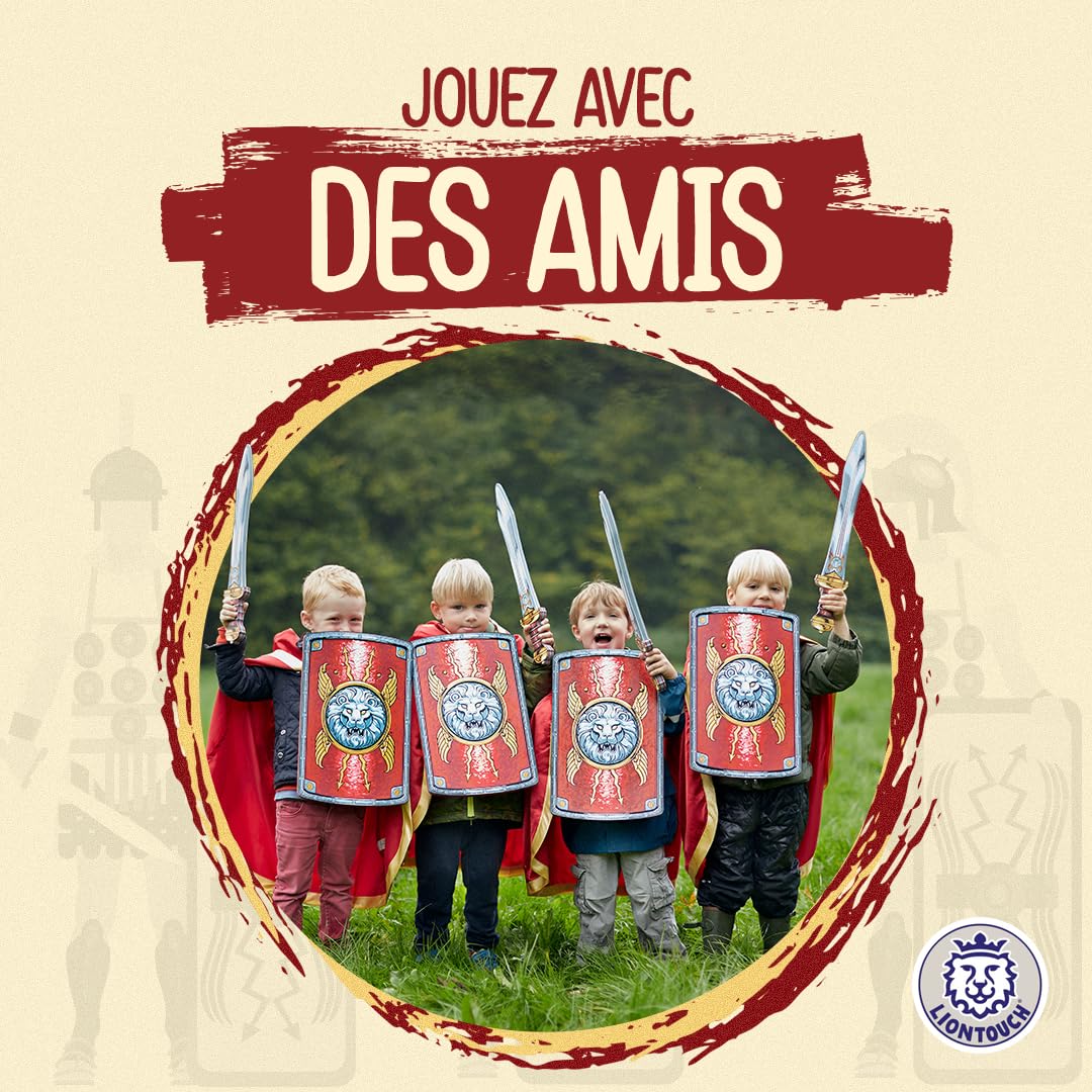Liontouch - Bouclier de Légionnaire Romain - 3 Ans+ | Jouet Historique en Mousse pour Soldat de la Rome Antique | Accessoire d'arme sûr et Durable pour Costumes de Gladiateur pour Garçons