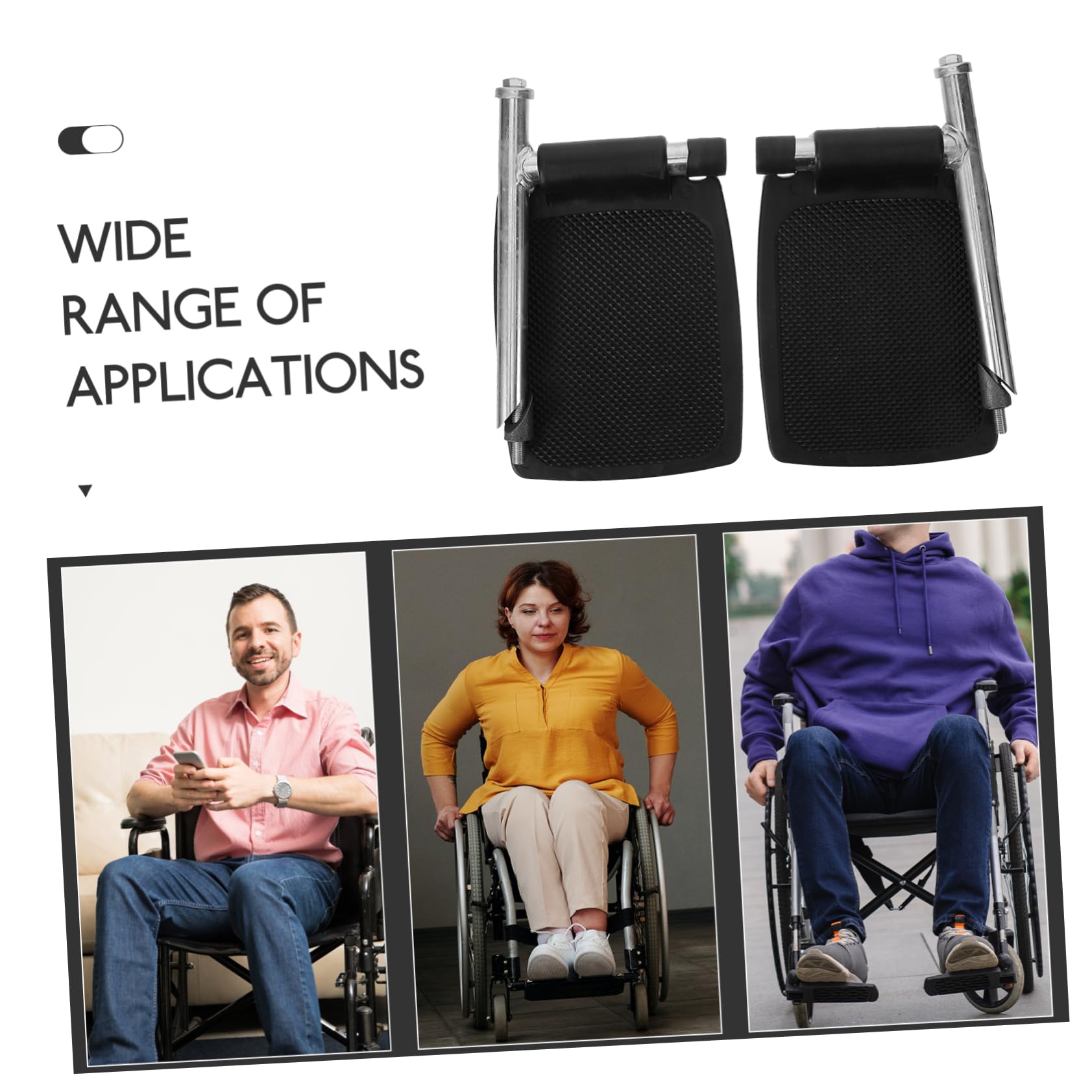 Reposapiés para Silla de Ruedas de Repuesto Metal Soporte Elevador para Uso Diario Casa o Clínica Compatible Mayoría de Sillas de Ruedas